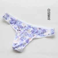 Фиолетовые стринги с белыми краями (без возврата и обмена)