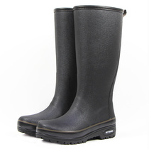 Quality autumn and winter high-end rain shoes mens breathable solid color ultra-high tube natural rubber waterproof non-slip fishing water shoes rubber shoes