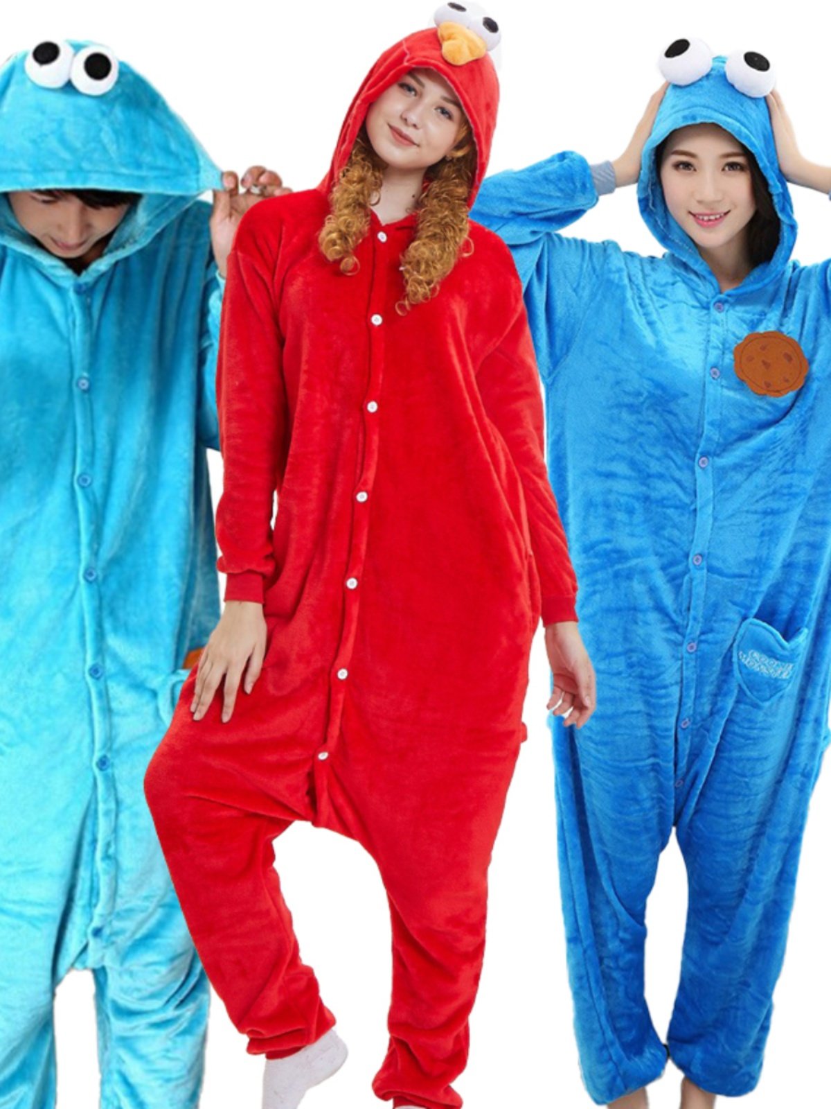 万圣节cosplay红蓝芝麻街情侣装，出片神器！#万圣节穿搭#芝麻街服装推荐_万圣_淘宝游戏网, image size:1200x1600