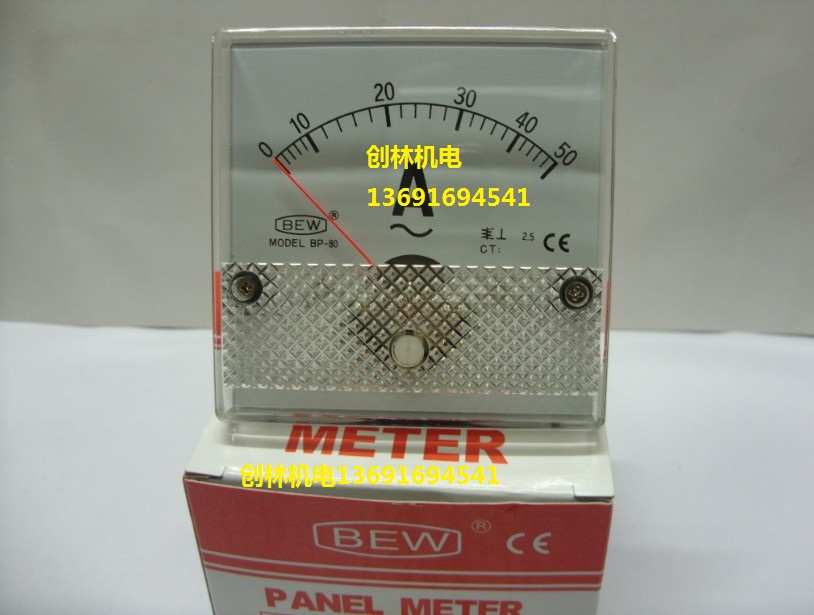 Taiwan BEW ammeter BP-80 AC50A Original Taiwan BEW ammeter BP-80 direct ammeter