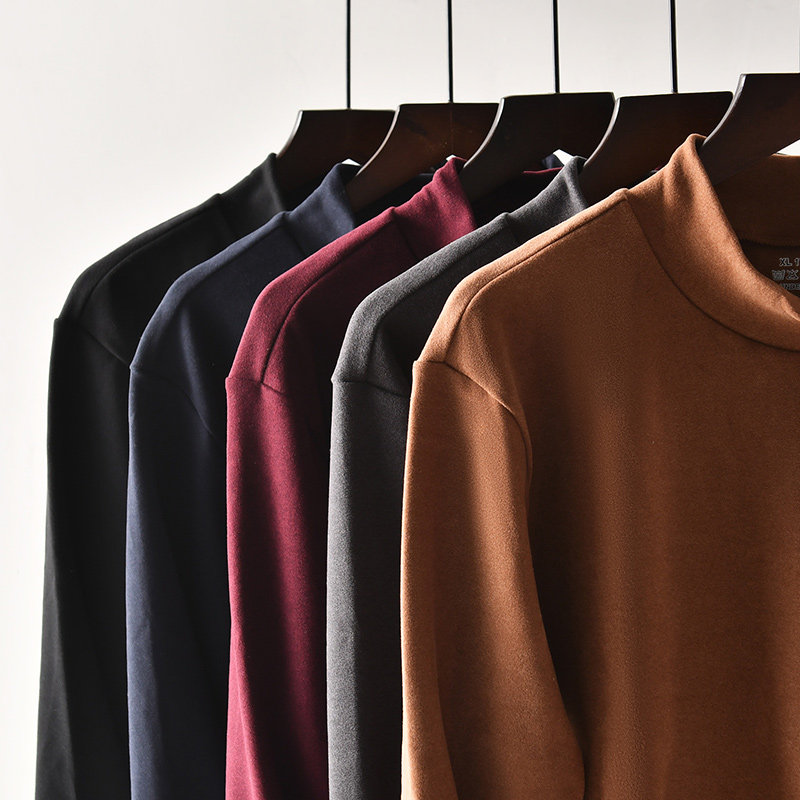 Semi-high collar calorie clothing male outwear jacket single piece Develed autumn clothes Self-heating thermostatic soil winter-beating undershirt