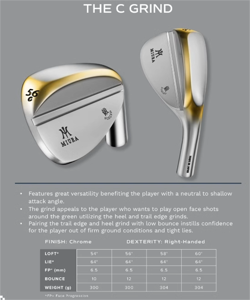 Miura гольф Клин из мягкого железа, кованый, для контроля стружки и песка. угол Rod Golf мужской кий 