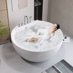 Independent round bathtub For Home theme hotel Color thin edge online popular Japanese Couple massage bathtub 1.2 35 meters