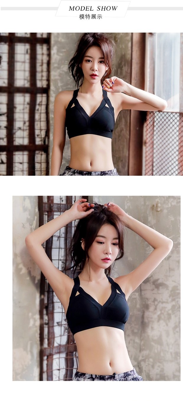 thể thao đồ lót chuyên nghiệp chạy chống sốc thể thao áo ngực thu thập cường độ cao tập áo ngực vest mùa hè Xihansugan áo quần tập yoga