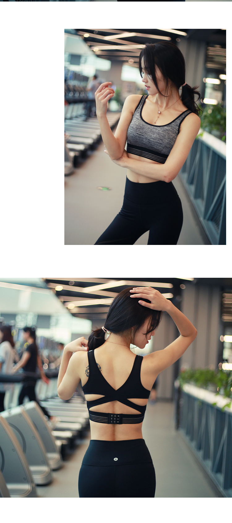 Áo ngực thể thao chống sốc cường độ cao được tập hợp để điều chỉnh định kiến ​​đồ lót thể dục chạy nhanh áo ngực yoga ao gym