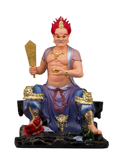 Resin Statue of the Bodhisattva with a Burning Face, New Model of the Bodhisattva with a Burning Face, Ghost King Statue Ornament