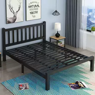 Iron bed frame princess bed simple double bed 1 8 m iron bed frame rack ribs bed single 1 5 m steel pipe bed