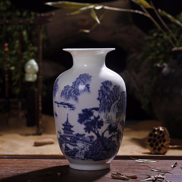 Jingdezhen gốm sứ. Phòng khách trang trí nhà trang trí phòng thủ công trang trí sáng tạo trong nhà bình nhỏ phụ kiện trang trí phòng ngủ