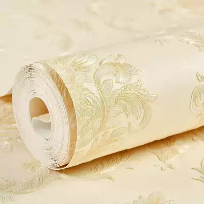 European-style luxury non-woven wallpaper Damascus wallpaper 3d relief wallpaper living room bedroom TV background wall