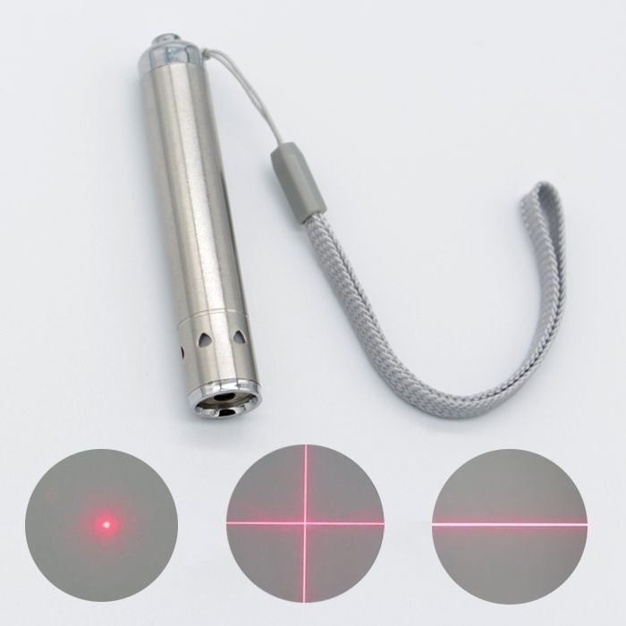 Portable far infrared cross-line point laser light flashlight laser positioning wire punch charging whip pen