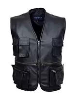 Smart Range Men's Leather Vest Vest Poly Poly Pocket B01KAOA7N Authentic US Direct Prement