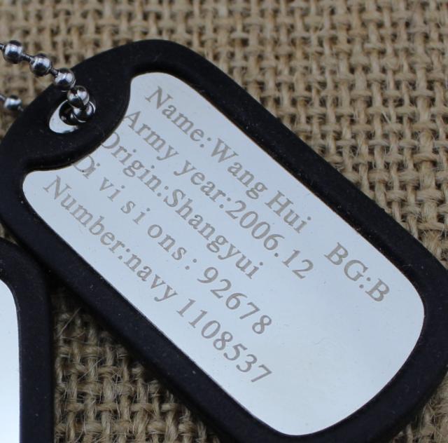 Special Price U.S. Army Soldier Brand Titanium Steel Identity Plate Military Brand Dog Tag Soldier Card Lettering Pattern Men's Necklace