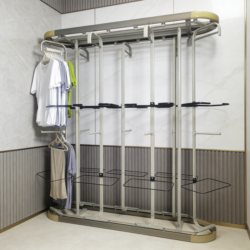 Rotating Clothes Rack 360-Degree Multifunctional Wardrobe Cabinet Floor-Standing Metal Clothes Rack Storage Eco-Friendly Clothes Rack Rotating Clothes Rack 360-Degree Multifunctional Wardrobe Cabinet Floor-Standing Metal Clothes Rack Storage Eco-Friendly Clothes Rack