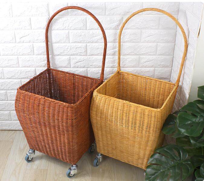 New rattan dirty laundry basket basket cloth cart buy vegetable cart laundry room collection dirty cloth recycling cart supermarket shopping cart
