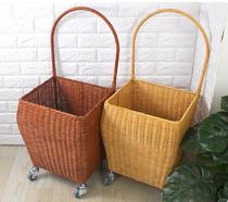 New rattan dirty laundry basket basket cloth cart buy vegetable cart laundry room collection dirty cloth recycling cart supermarket shopping cart