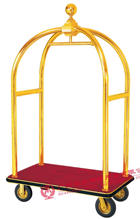 Southern XL-11A star hotel lobby mirror copper anti-fingerprint gold top luggage cart pick up rose gold luggage cart