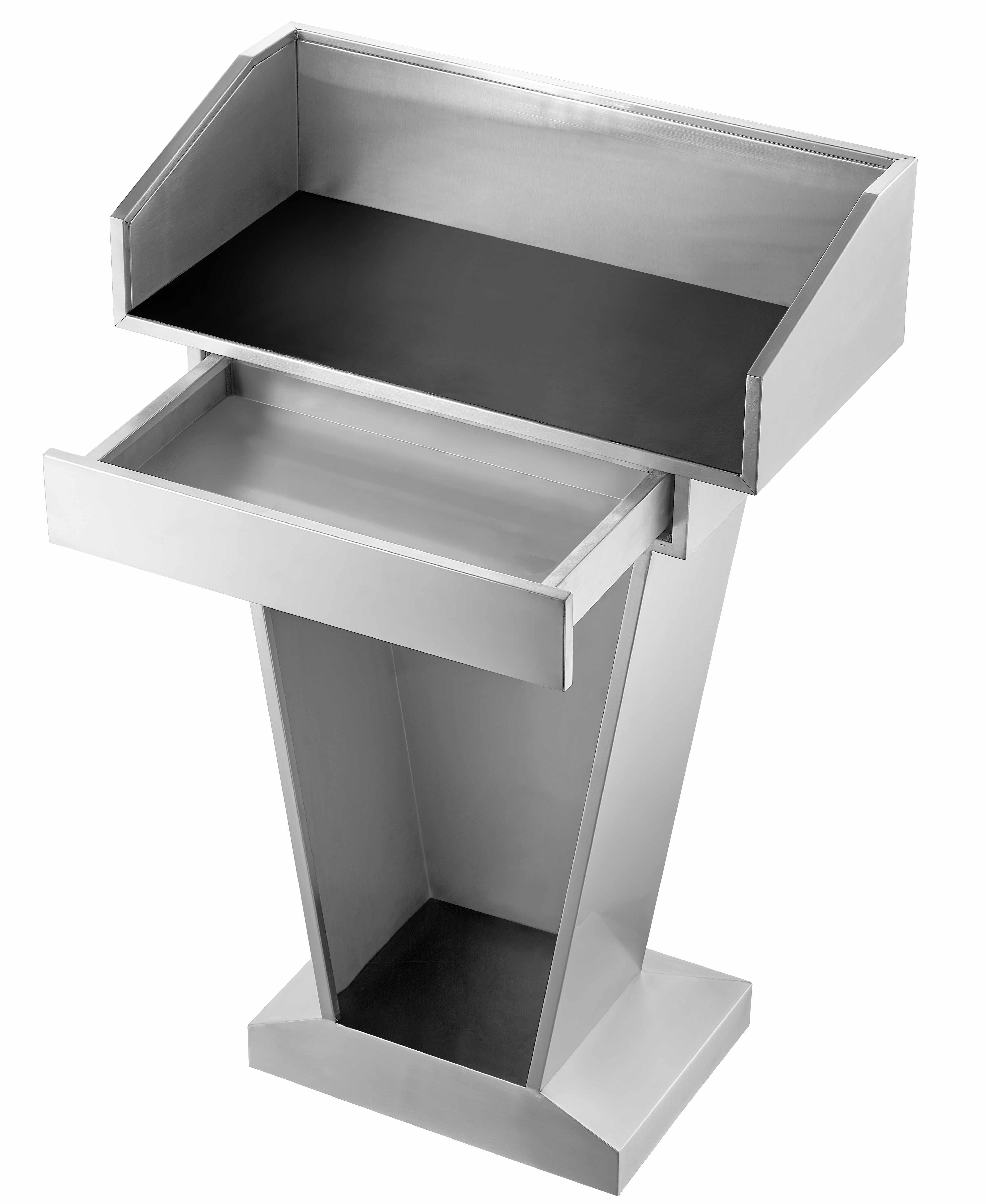 Stainless steel lecture desk outdoor property reception desk welcome desk property hotel speech desk consultation and consultation desk and Chang