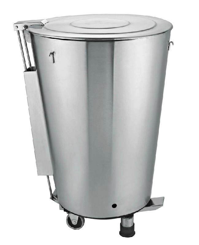 Wheeled stainless steel trash can pedal round commercial hospital industrial classification storage bucket with lid dirt bucket large