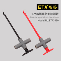 ETA ETA3410 multimeter testbed Broken Wire Free Piercing Probe Harness Test Clip 4mm Insert