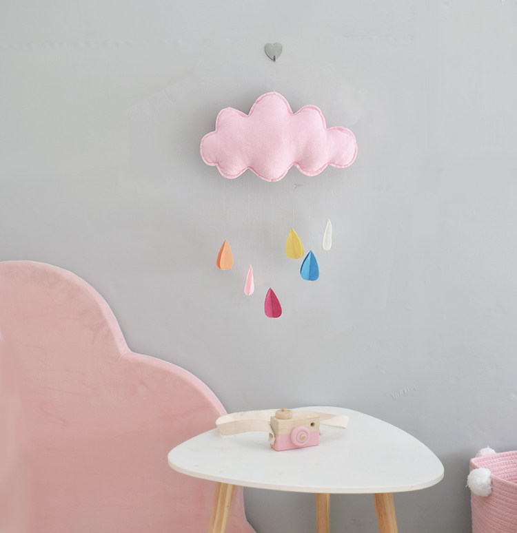 Nordic non-woven clouds Raindrops Pendant Tent accessories Children's room wall decoration