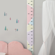 Solid wood thickened canvas INS Nordic wind baby height ruler children's room wall decoration princess room