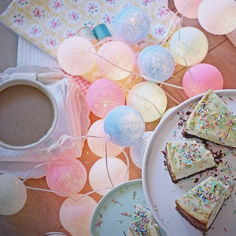 ins line ball lamp Lantern String Light Wall Adornment Children's Room Decoration Lights Home Party Festoons