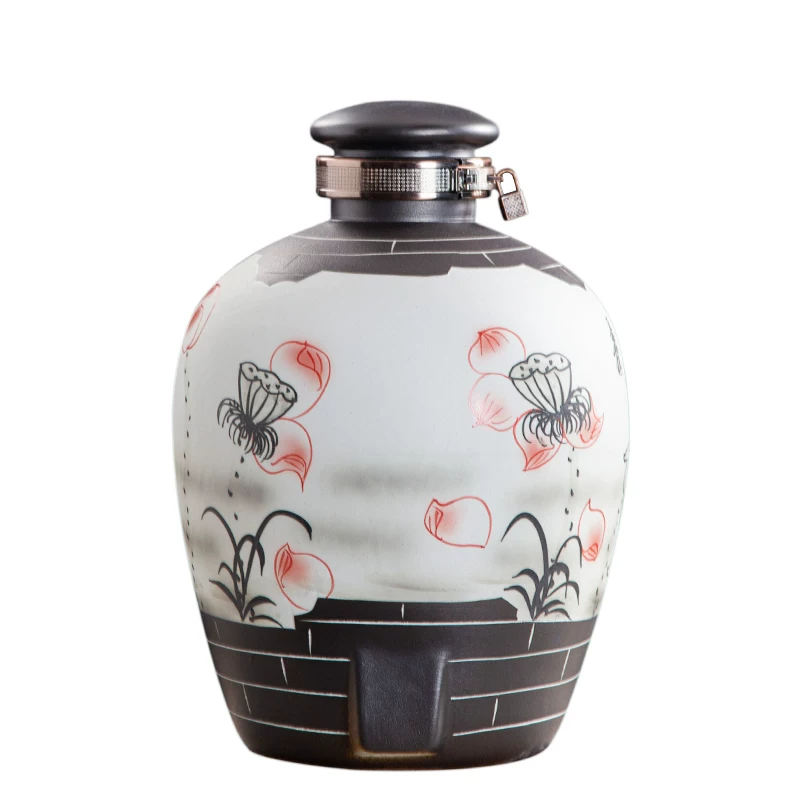 Керамический винный بسته для Jingdezhen объем 10 jin 20 jin 30 jin запечатанный кувшин для вина бочка для ликера винная бутылка антикварный винной кувшин