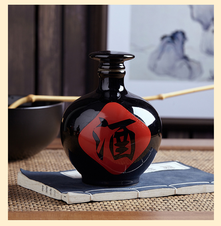 1 kg 3 kg 5 kg Jingdezhen chai rượu vang lò nung thay đổi hộ gia đình rượu vang bình rượu vang chai rượu vang nhỏ chai rượu vang chai giá đỡ rượu vang
