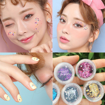 Little star five-pointed star colorful gold and silver purple blue sequin face sparkling makeup sticker childrens stage makeup performance
