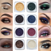 European and American makeup Latin stage makeup childrens performance purple green blue yellow red silver pearlescent high purity eye shadow flash powder