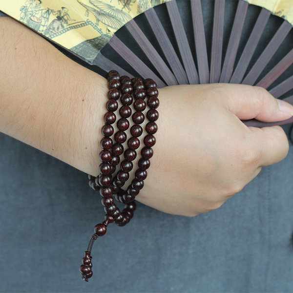 藏木人 高密老料天然细满金星小叶紫檀手串 佛珠手链 108颗 天猫优惠券折后￥780包邮（￥880-100）