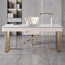 Will-style Light Lavish Rockboard Desk Minimalist Modern Home Designer Bookroom High-end Computer Desk Writing Desk