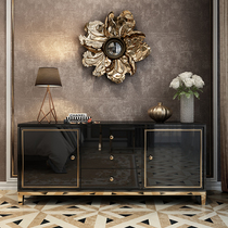 Light luxury Port bedroom paint TV cabinet master bedroom living room corridor stainless steel porch cabinet modern simple sideboard