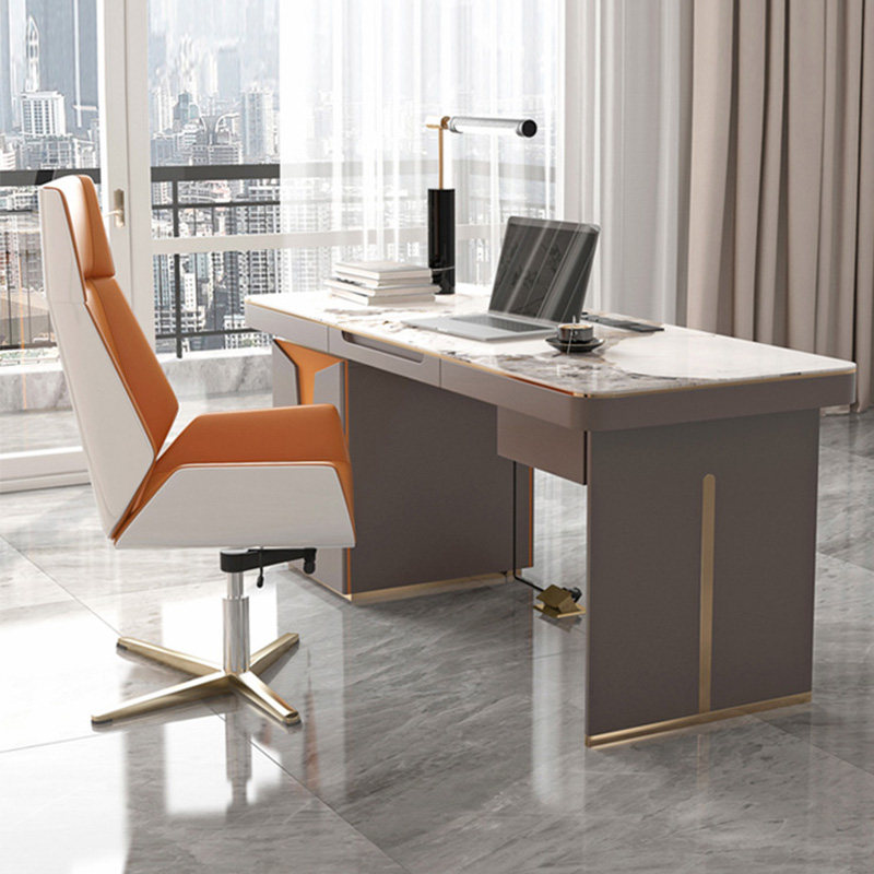 Light luxury modern minimalist home bright computer desk all-in-one table Nordic desktop desk desk slate desk