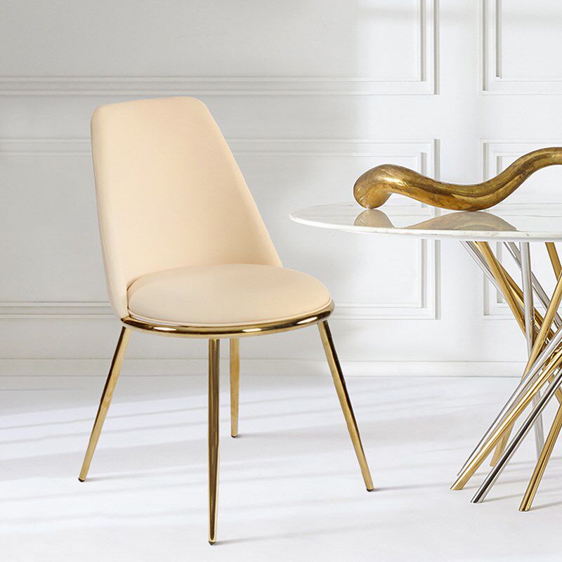 Nordic dressing nail stool backrest leather dining chair modern minimalist makeup chair net red ins light luxury dining table chair