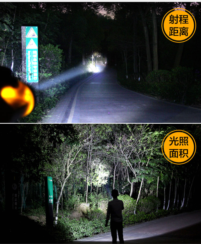 Yage LED đèn pin tìm kiếm ánh sáng chói sạc dài cầm tay đèn chiếu sáng ngoài trời đèn pin khẩn cấp nhà đèn pin cao cấp
