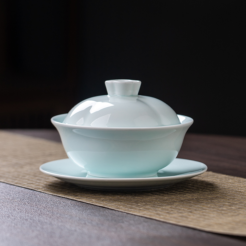 Taobeichuan High-Temperature Shadow Blue Ceramic Stew Pot Jingdezhen Hotel Commercial and Household Tableware Soup Pot Soup Bowl Set Combination