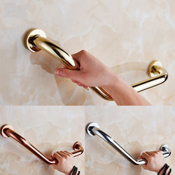Bathroom All-Copper Gold Bathtub Grab Bar Toilet Shower Room Bathing Elderly Safety Non-Slip Handle