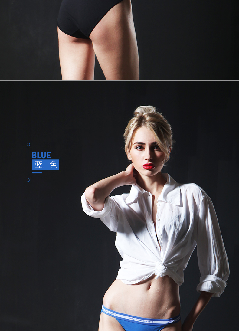 [3 Pack] Đồ lót cho mèo Cat Quần áo thoáng khí thắt lưng đàn hồi Sexy Thoải mái thể thao Tóm tắt - Giữa eo quần sip nam