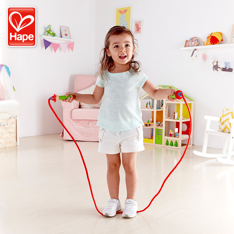 Germany Hape children skipping rope toy Single baby Kindergarten big class rope Primary school outdoor sports wooden