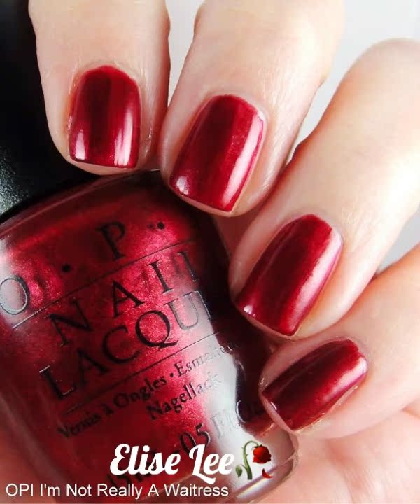 Sơn móng tay OPI chính hãng của Mỹ H08 15ml kết cấu kim loại màu trắng đỏ ngọc trai đỏ satin - Sơn móng tay / Móng tay và móng chân sơn gel chân
