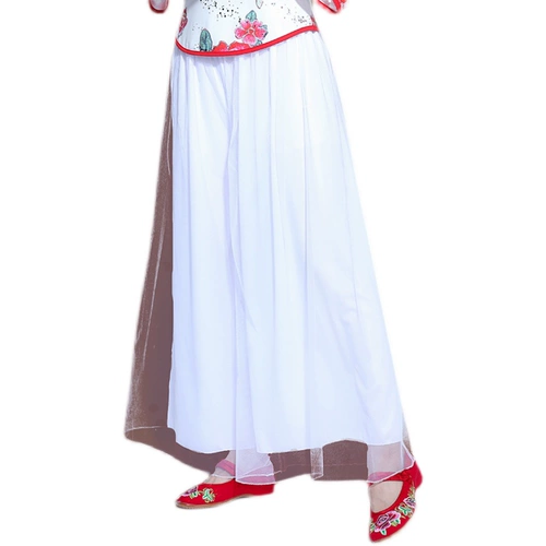 Юбка, красный белый танцующий чай улун Да Хун Пао, для среднего возраста