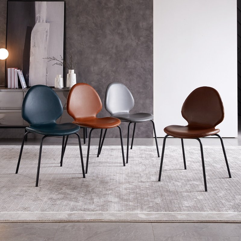 Dining chair creative Nordic home dining chair light luxury soft bag dining chair simple modern net red back chair designer spot