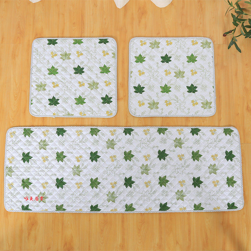 Quilted spring and summer car seat cushion car seat cushion car seat cushion fabric four seasons pad general pastoral four-season three-piece set