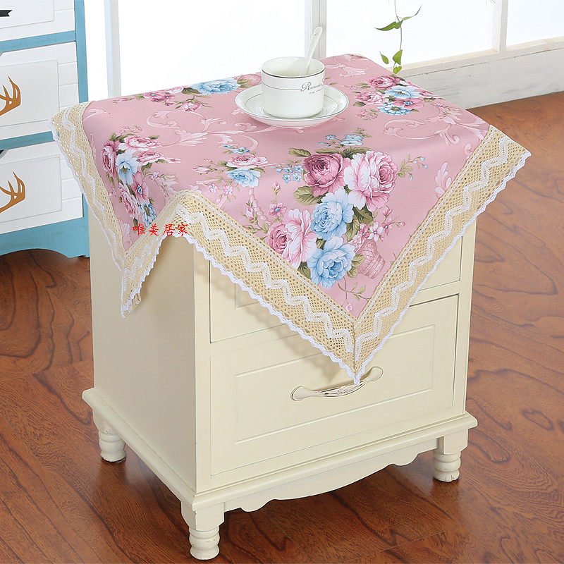 Bedside table cover cloth dust cover European microwave oven cover beautiful water dispenser multi-use towel universal square towel cover cloth