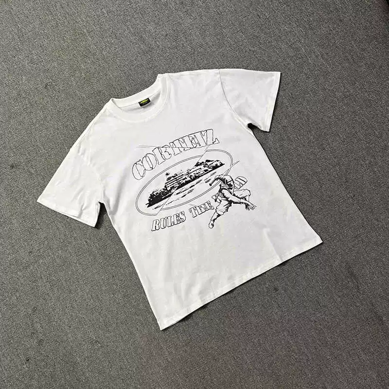 VLONE FOG Corteiz 7 цветов Правила Мир футболка Корерай Alcatraz футболка с коротким рукавом