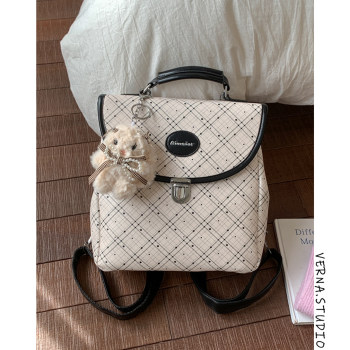 College style printed school bag backpack girls 2026 new large capacity high-quality niche original commuting backpack