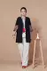 Partridge National Linen Thêu Nút đồng Hàng đầu của Phụ nữ Áo khoác gió dài trung niên Áo khoác ngoài mùa thu và mùa đông - Trench Coat