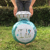 Синее обручальное кольцо, воздушный шар, 1 шт