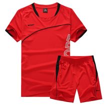 Xia new short-sleeved childrens clothing football clothes running Students Football uniforms breathable sports outdoor childrens training uniforms